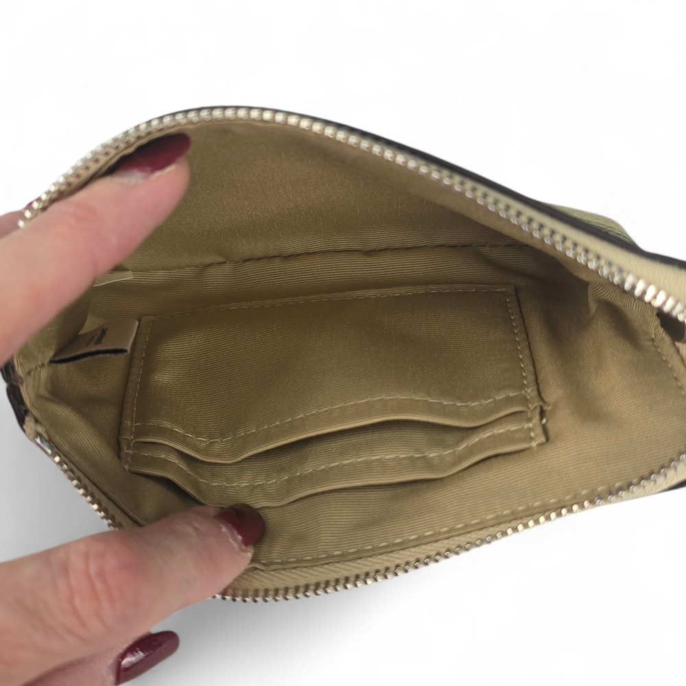 Coach Lemon Print Crossgrain Leather Small Wristlet Yellow ☆ - Picture 4 of 6